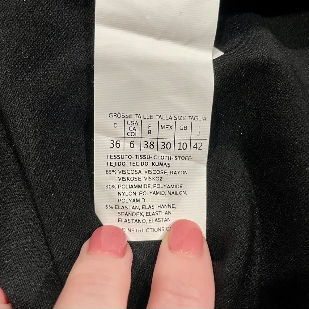 Emme by Marella Black 3/4 Sleeve Dress Size 6 - Image 5