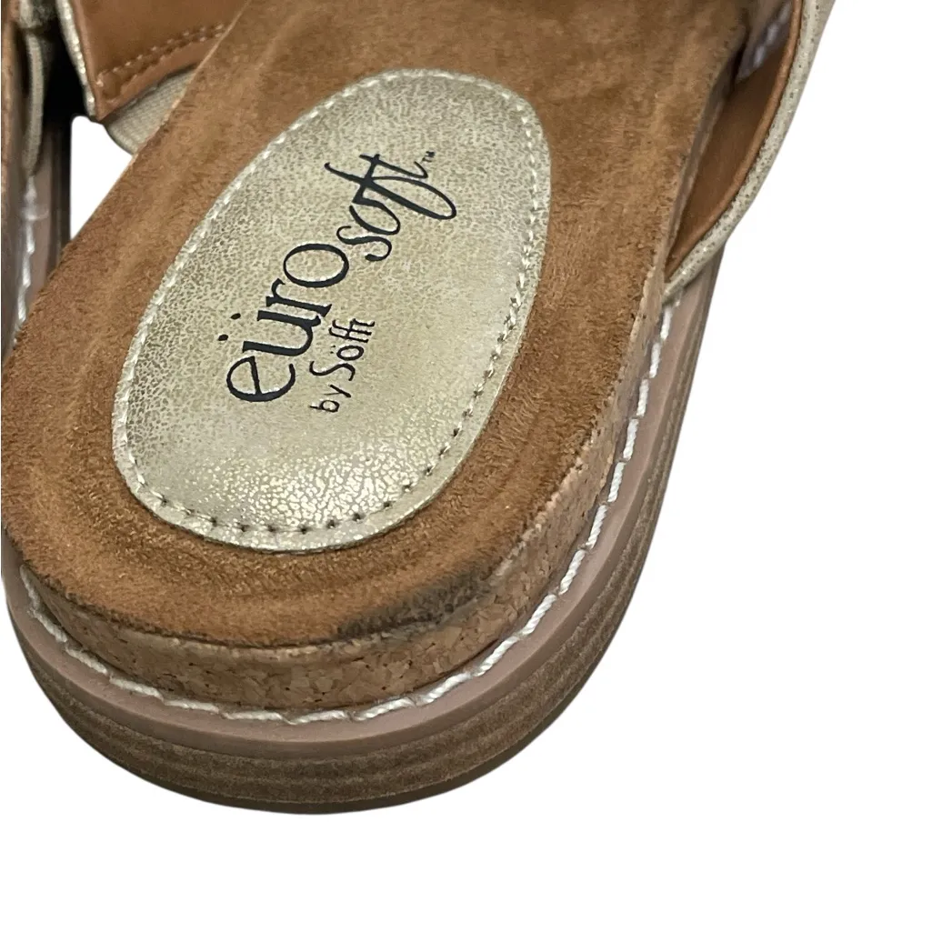 Eurosoft Shimmering Gold Slide Sandals Size 10 - Image 5