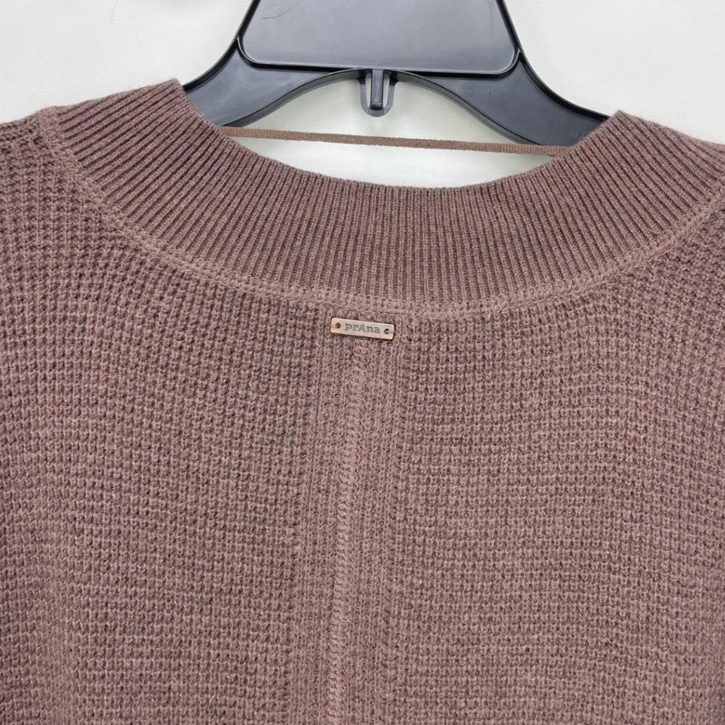 prAna Milani Henley Waffle Sweater Dress Clove Brown Size S NWT Organic Cotton - Image 8