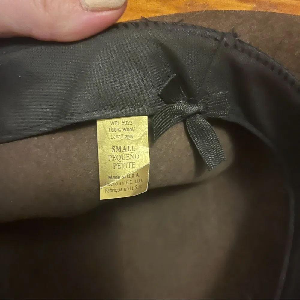 Brown Fedora Hat 100% Wool Made in USA small - Image 7