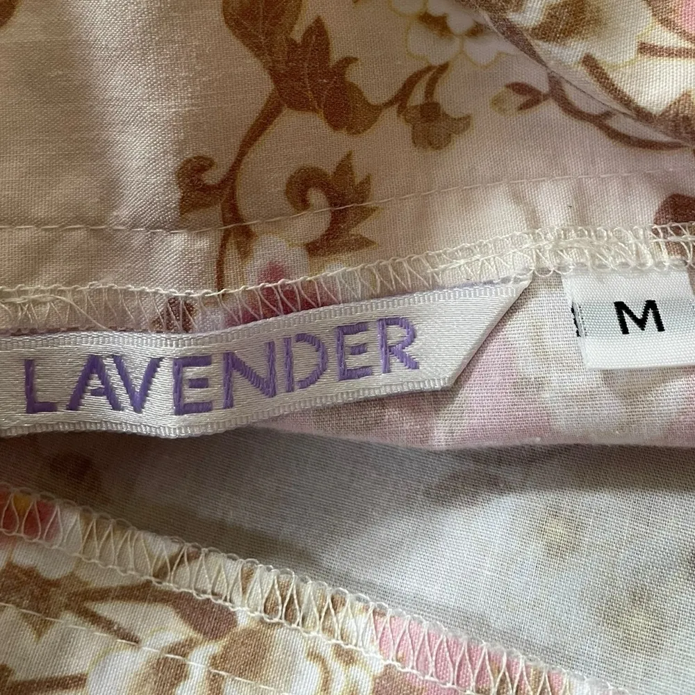 Lavender Vintage Pink Whimsygoth Witchy Cottagecore Boho Floral Asymmetric Skirt Size M - Image 4