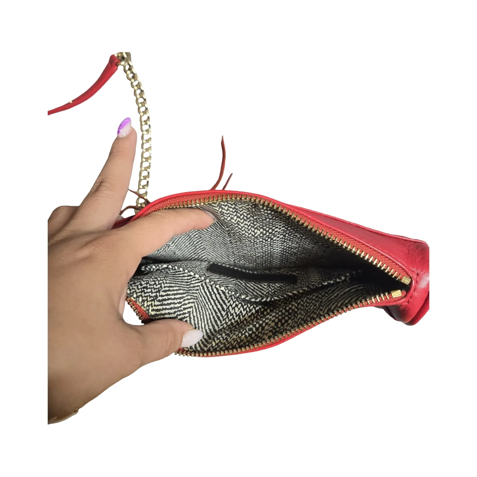 Rebecca Minkoff Mini Mac Red Leather Crossbody Bag - Image 5