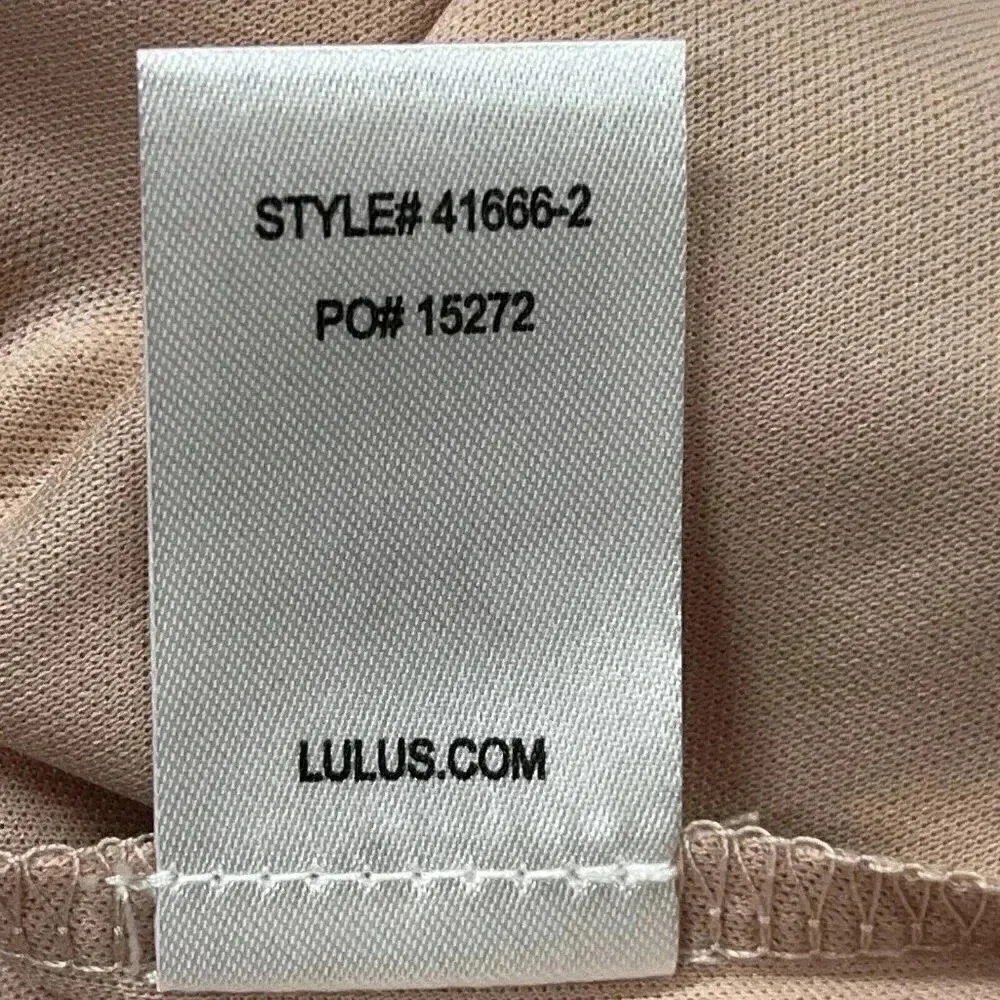 LuLu’s Size Medium Peach Long Sleeve Sheer split Sleeve mini dress Lined - Image 11