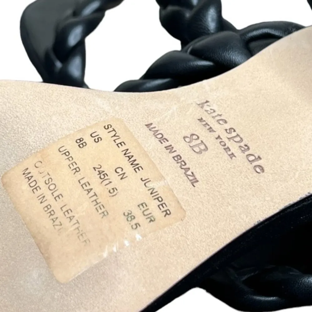Kate Spade New York Juniper Braided Heel Black Size 8 - Image 5