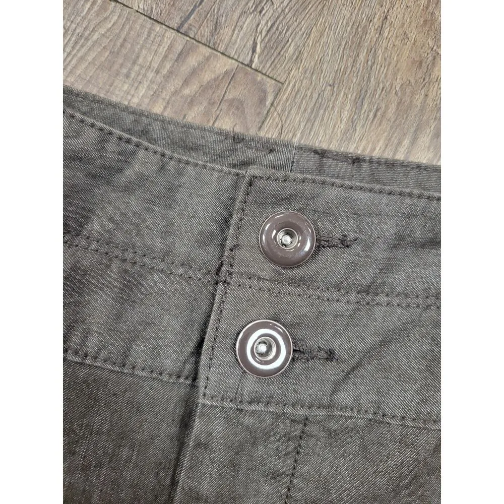 CATO Brown Women's Bermuda Dress Shorts Size 12 - 11" Inseam - Image 2