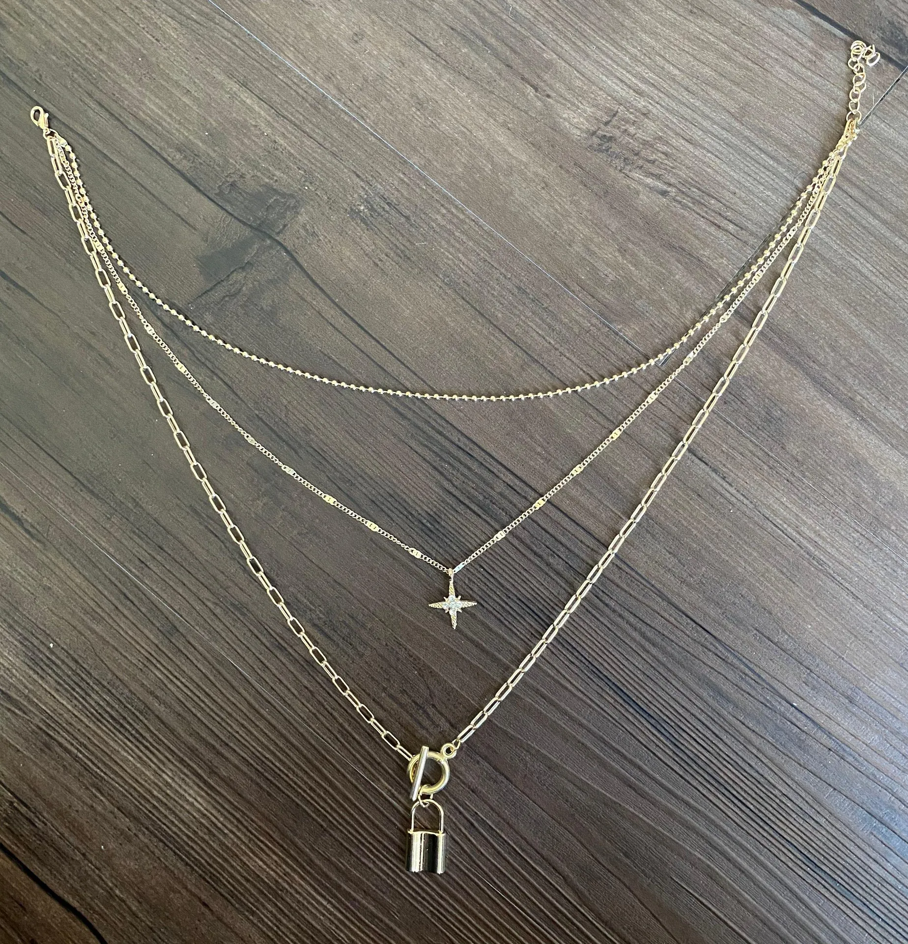 Layered Lock Necklace - Image 8