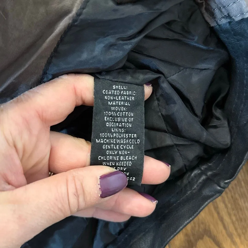 Mossimo NWT quilted faux leather moto jacket size large Black - Image 6