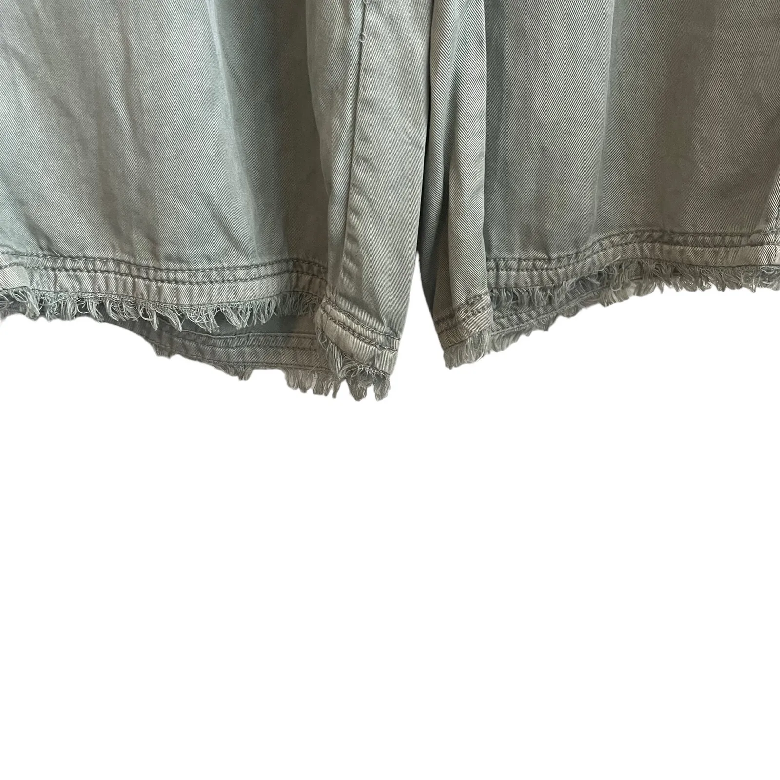 C&C California Coastal Wide Leg Pants S Green Drawstring Waist Soft Boho Beachy - Image 9