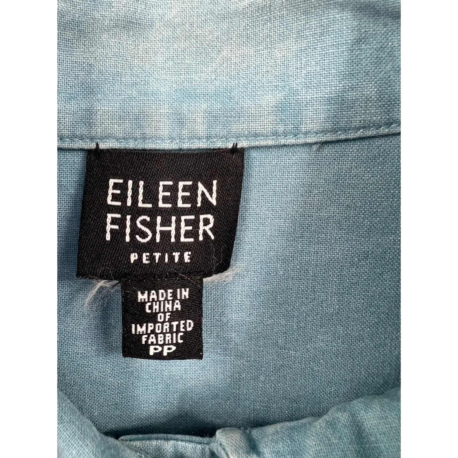 Eileen Fisher Jacket Womens Full Hidden Zip Travel Long‎ Sleeve Teal Size PP - Image 2