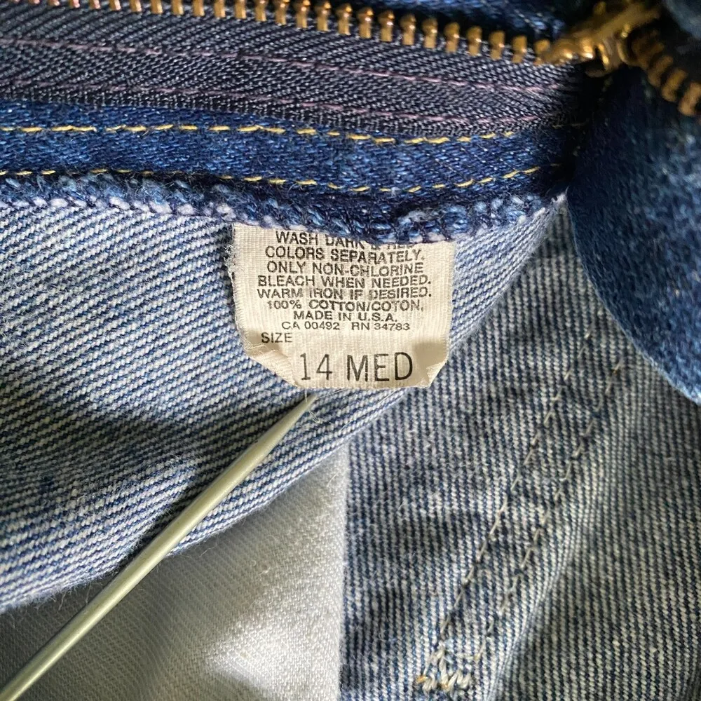 Vintage 90s Lee Original Super Highrise Mom Relaxed Fit Denim Jean Pants Sz 14 M - Image 7