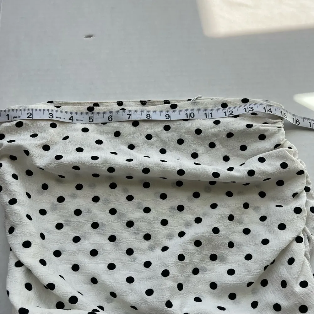 NWT Petal + Pup Tegan ruffle mini skirt polka dots size 12 white black - Image 13