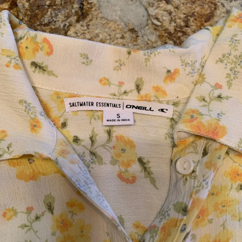 O’Neil Small S SALTWATER Yellow Floral CAMI Swim COVER-UP TUNIC Rtl $65 - Image 8