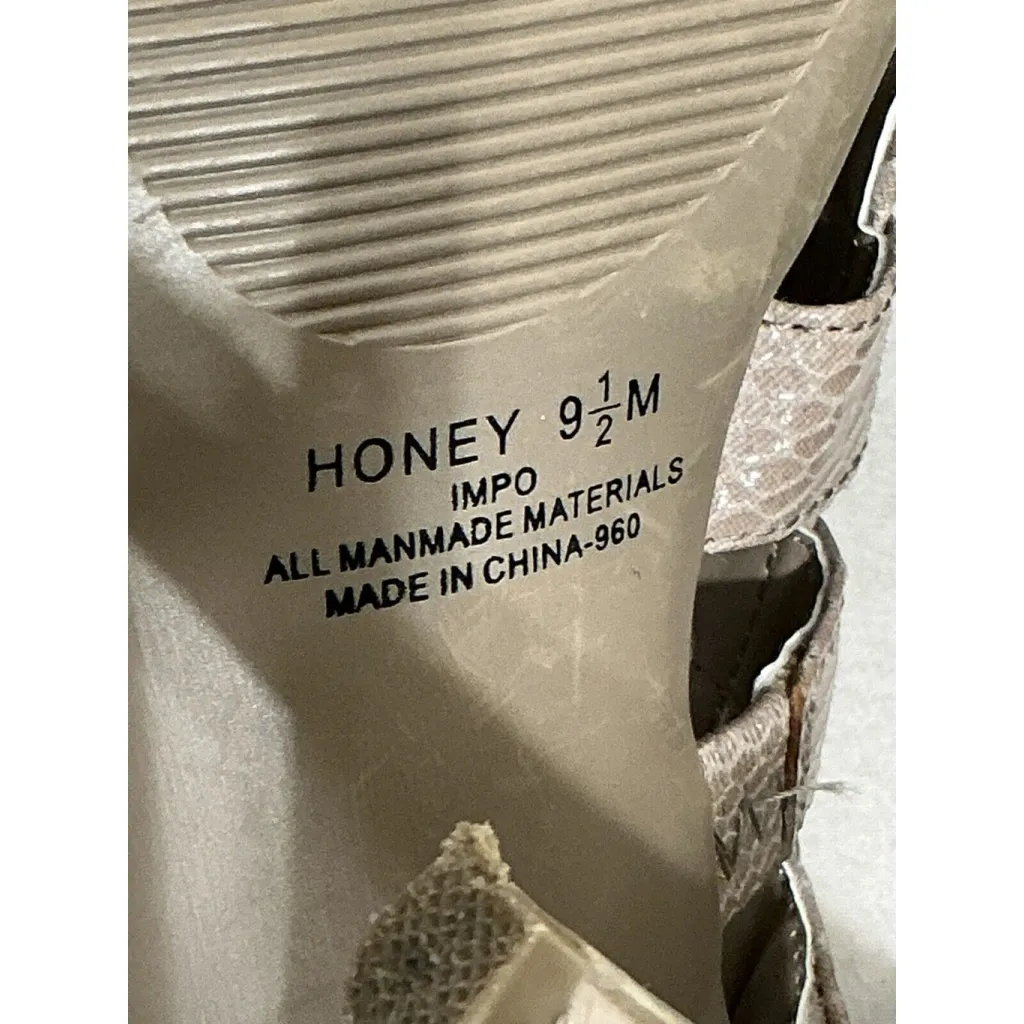 Womans Impo Honey Taupe Strappy Sling Back Open Toe Sandals Size 9.5 M - Image 9