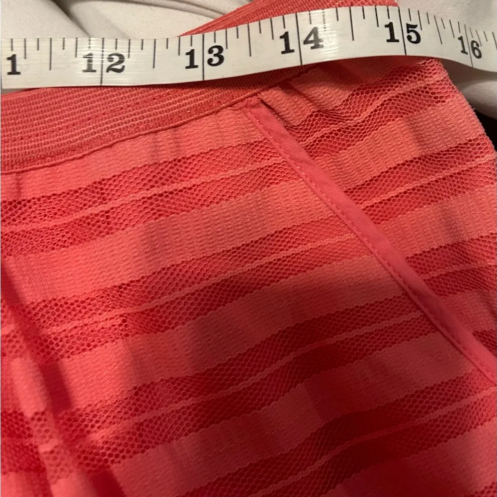 Maeve Anthropologie Coral Tulle Style Skirt With Pockets size 6 - Image 5