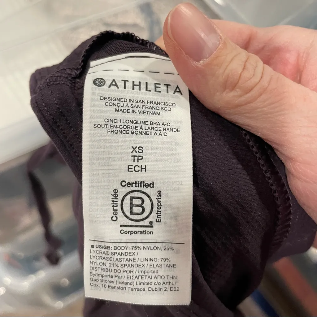 Cute plum fairy Athleta soft ruched cutout long line sports bra yoga athletic - Image 5