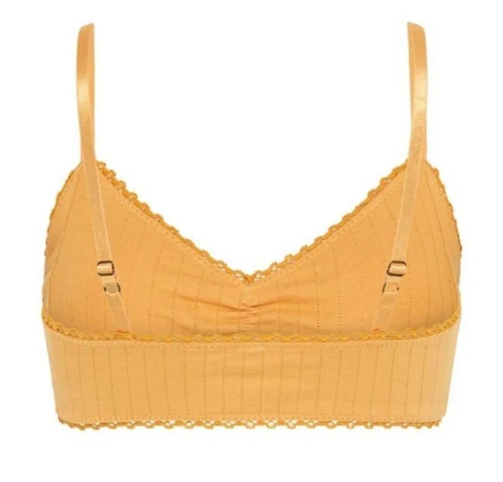 💕SPELL & THE GYPSY💕 Lana Organic Cotton Bralette Sunflower Yellow XXS NWT - Image 7