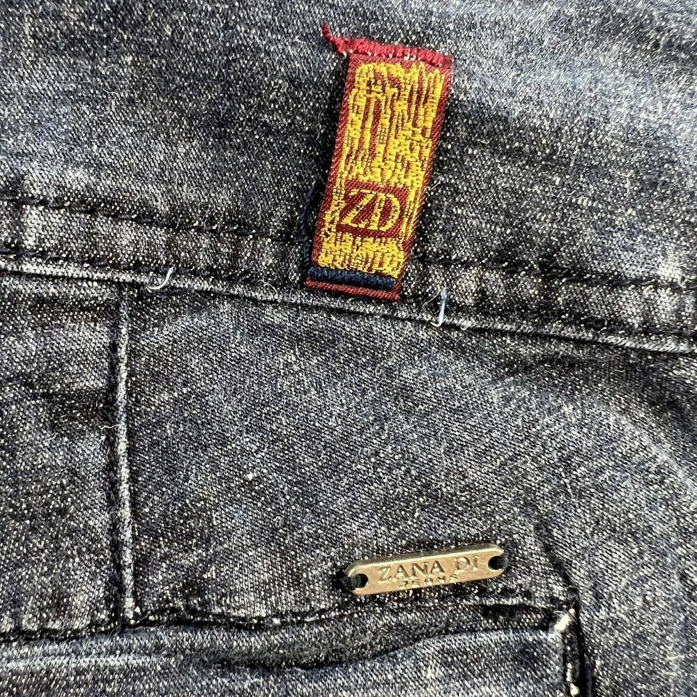 Y2K Zana Di Jrs 9 Bermuda Shorts Low Rise Blue Denim Sailor Long Street Grunge - Image 10