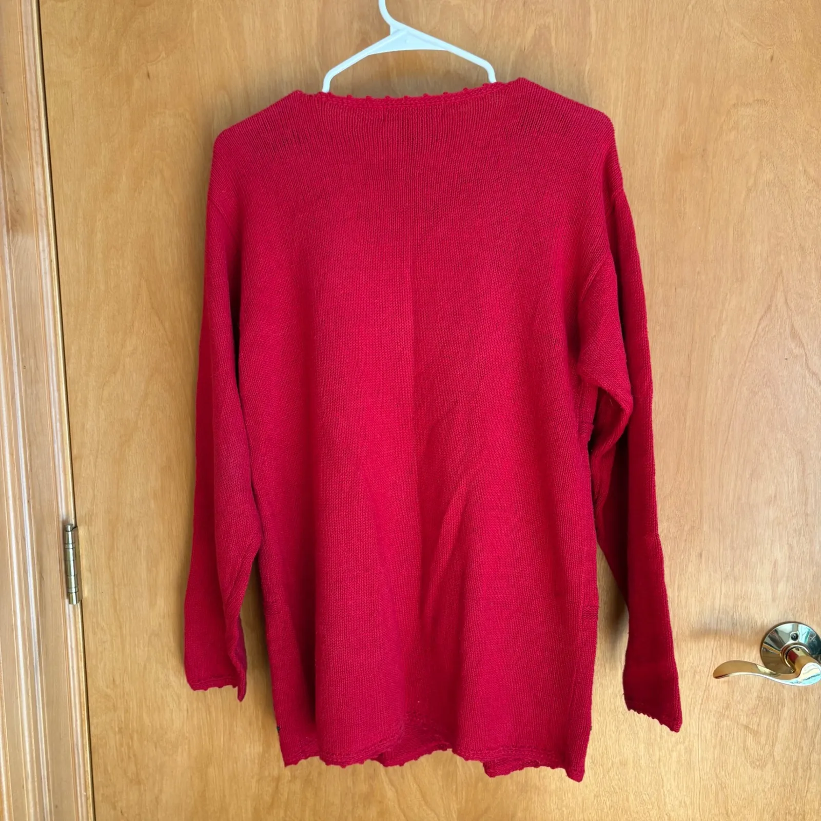 Vintage Work in Progress Christmas Sweater, Embroidered Holiday Tree, Size S/6 - Image 4