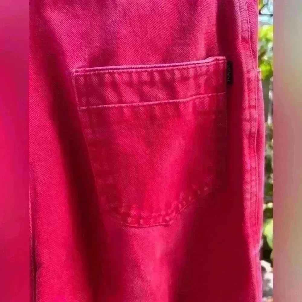 Vintage Red Faded Denim Heart Dors Ankle Jeans Size 4 - Image 8