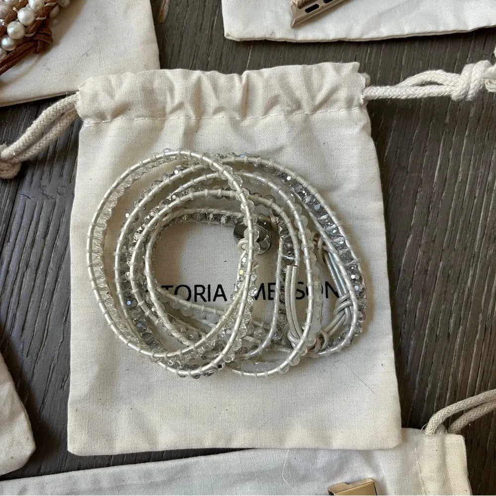 Victoria Emerson Bundle 6 Wrap Bracelet Apple Watch Band Beaded Pearls Boho - Image 5