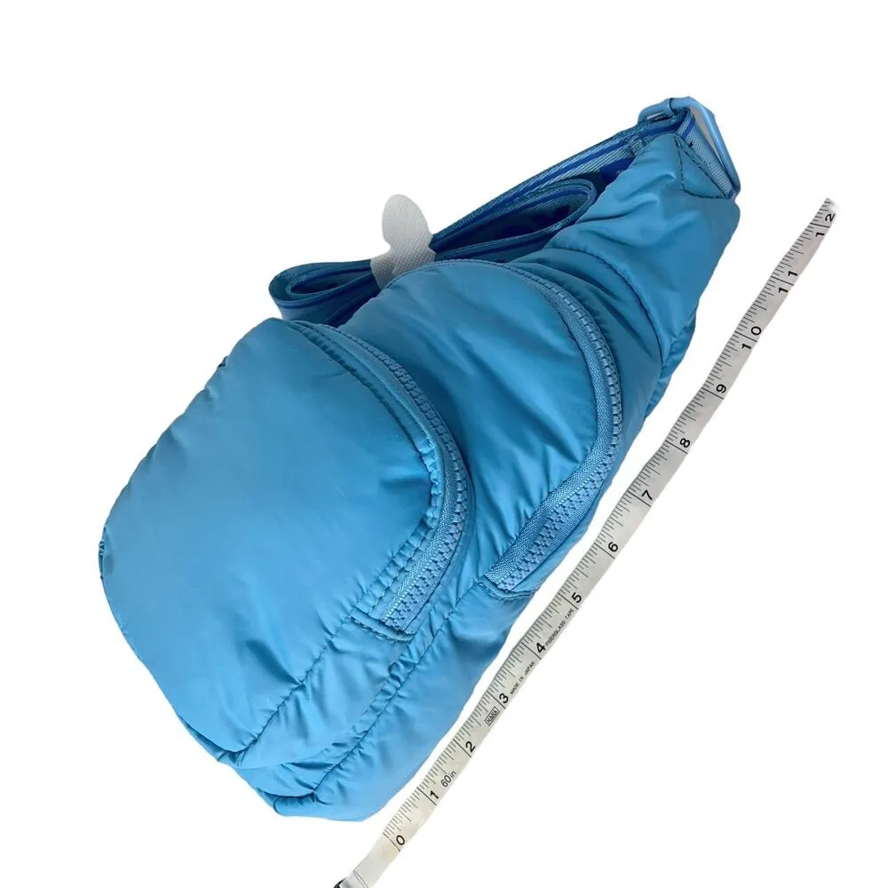 NEW Wildfox Parachute CROSSBODY Zip Sling Belt Bag HANDBAG Purse Blue Puffy NWT - Image 6