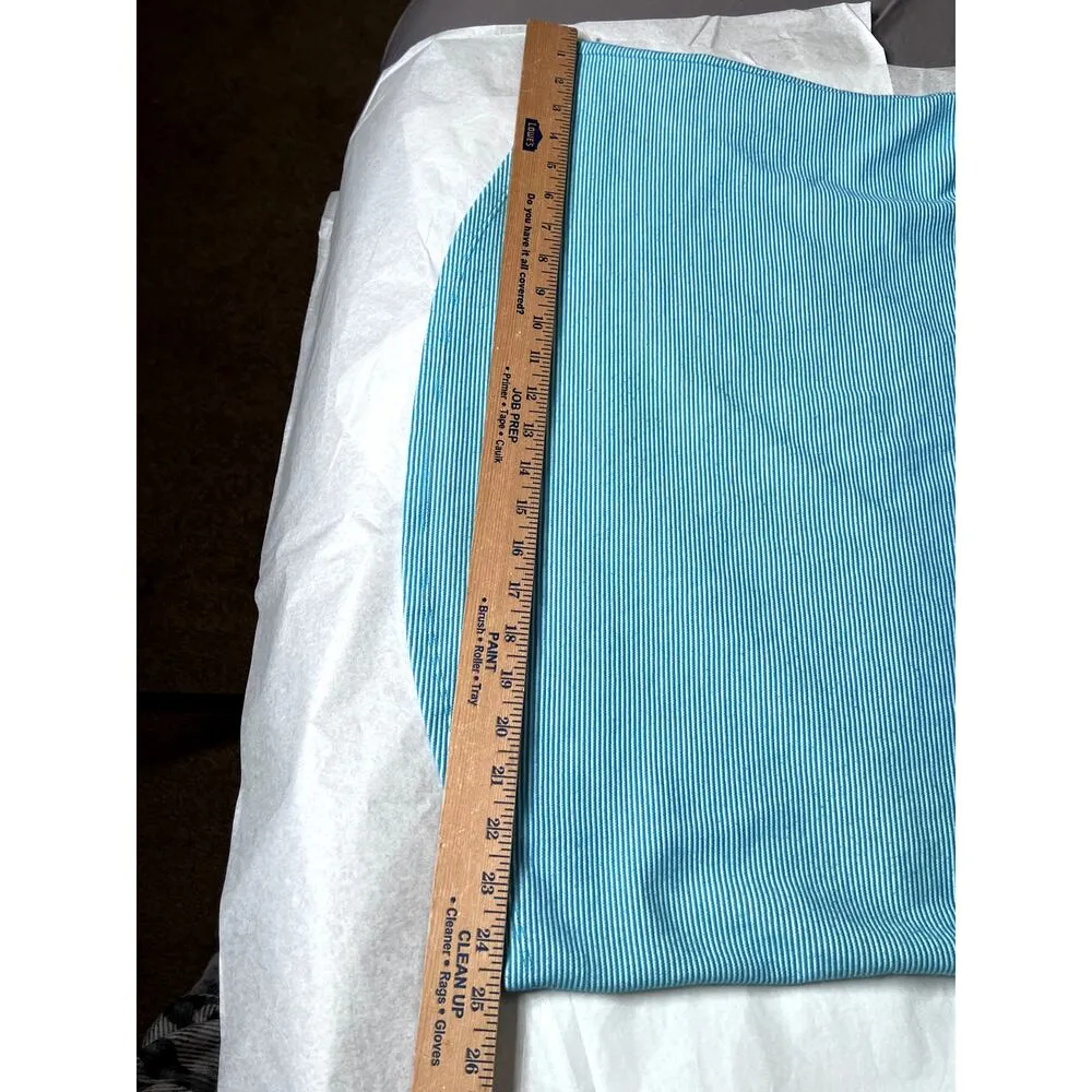 Chico's womens size 3 top blue/white pinstripe short sleeve scoop neck summer - Image 6