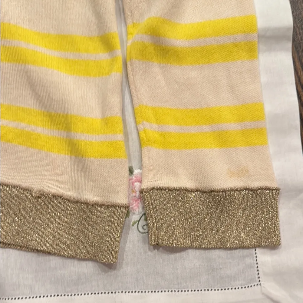 Lou & Grey Yellow and Cream Turtle Neck Sweater with Gold Accents - Image 7