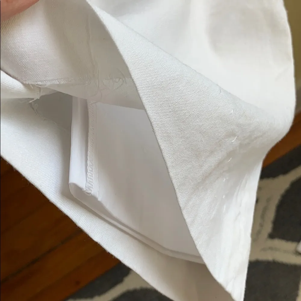 Banana Republic Martin Fit White Linen Pants 4L - Image 3