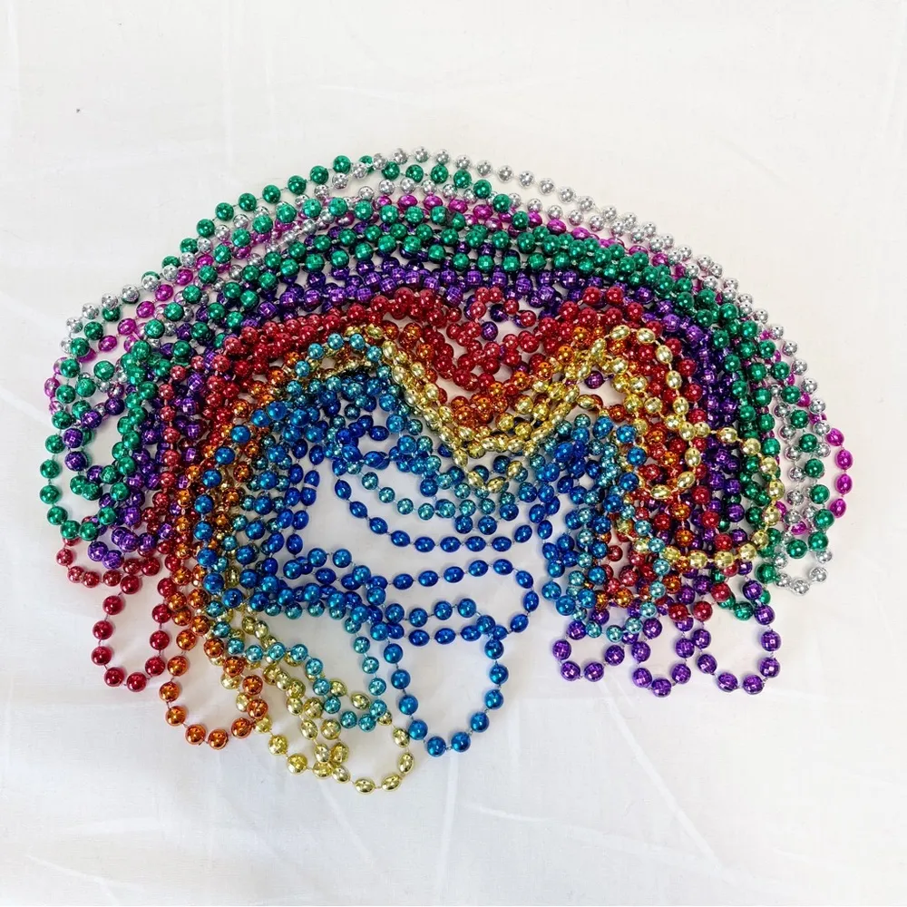 Mardi Gras Fat Tuesday Bead Necklaces Set of 15 Multiple - Image 3