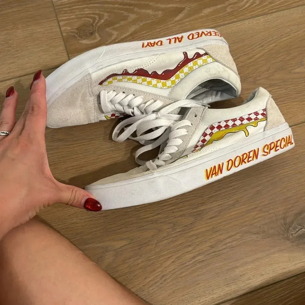VANS OLD SKOOL SHOES - VAN DOREN SPECIAL TRUE WHITE M7 W8.5 - Image 7