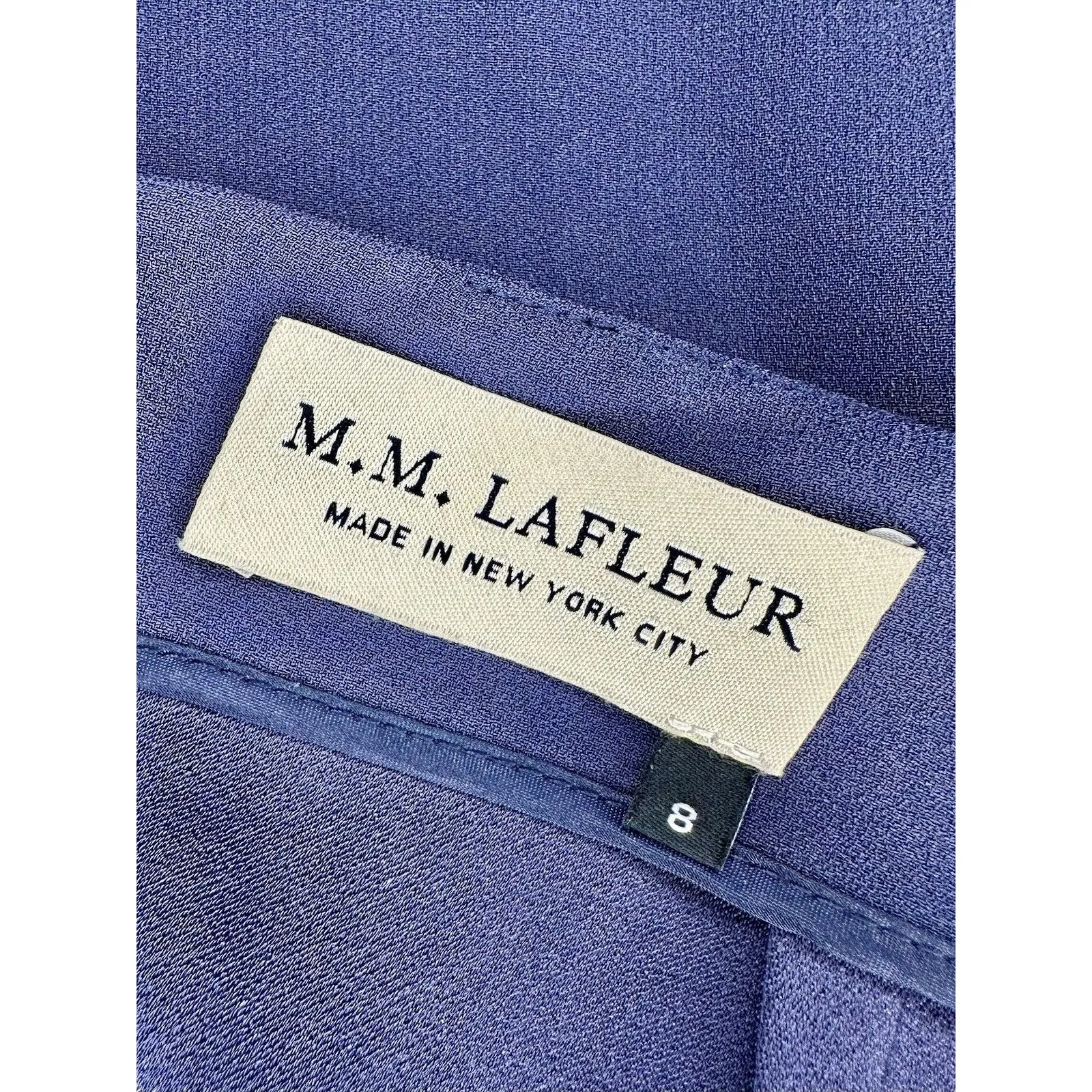 M.M. Lafleur A-Line Skirt Blue Slouchy Pockets Pleats Size 8 EUC!!! - Image 3