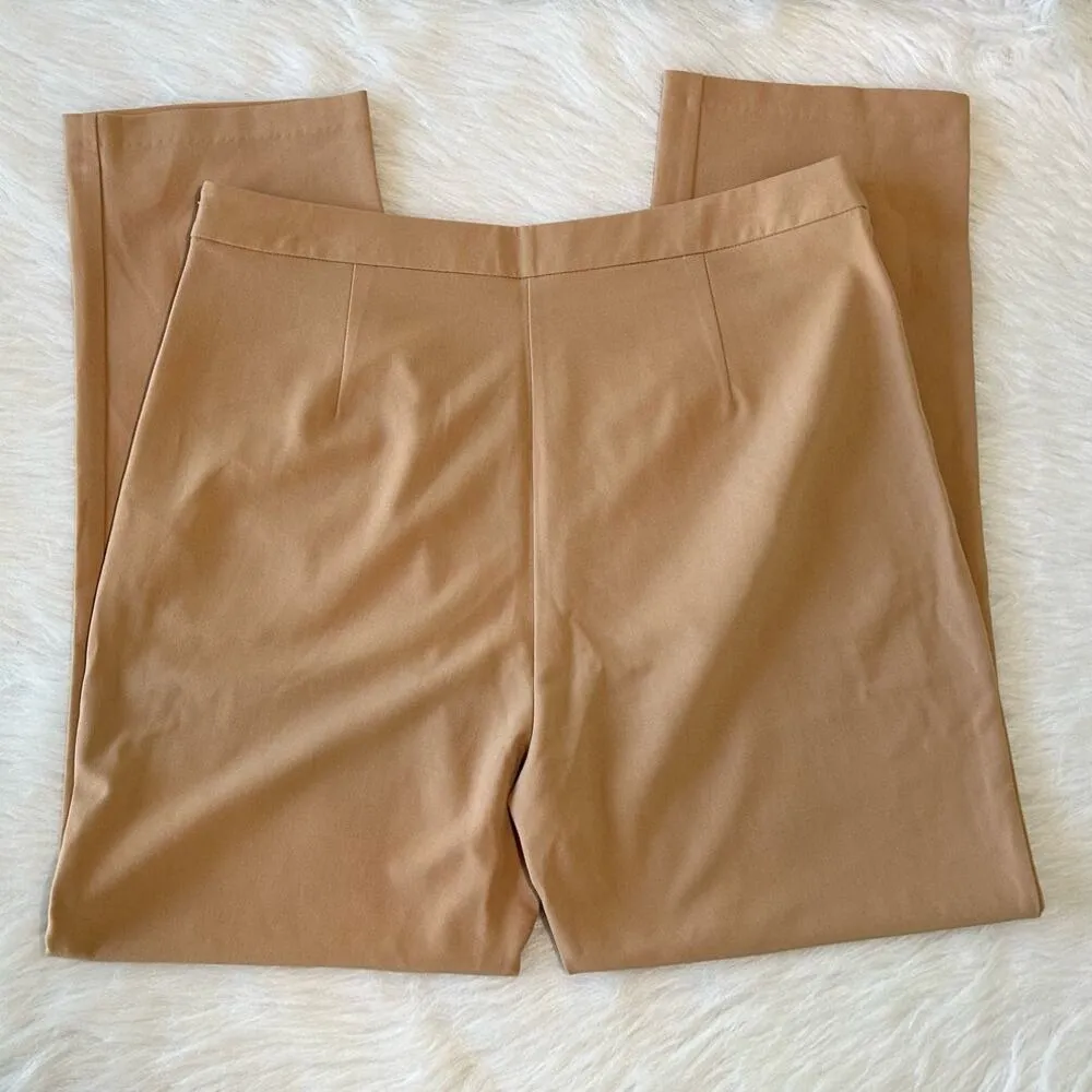 Lulus Kick It Beige High-Waisted Trousers Dress Pants Size XL Pleated Office NWT - Image 9