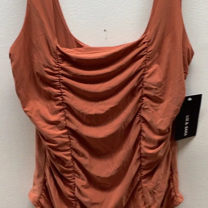 Liz & Sara Size XL Rust Ruched One - Image 2