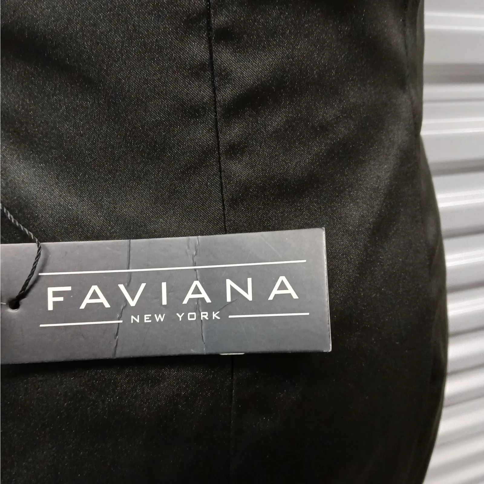 Faviana Womens Cocktail Dress Size Small Black Formal Strapless Crystal Beaded - Image 7