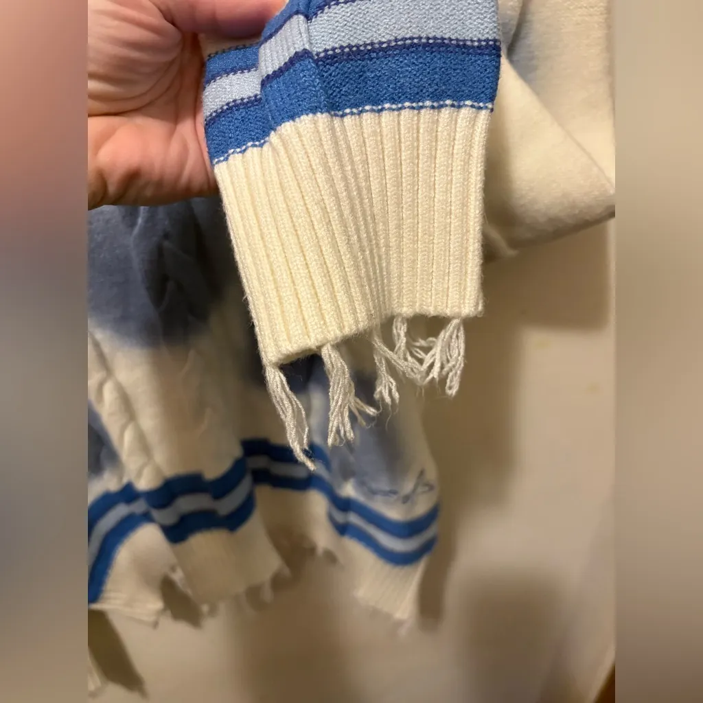 House of Sunny Players cable knit sweater size XS Blue - Image 7