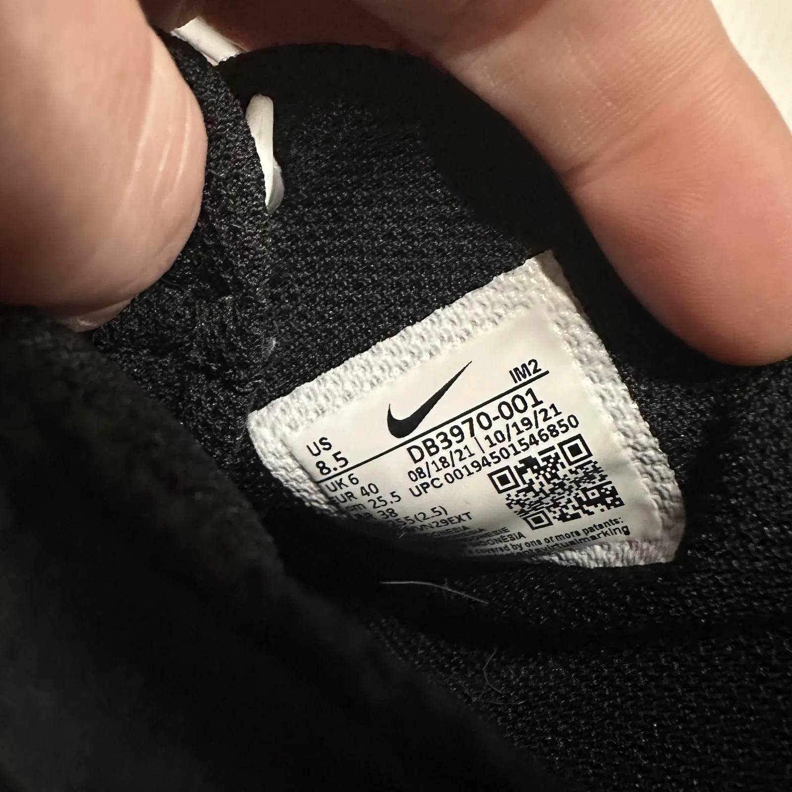 Nike Court Sneakers Womens 8.5 Black Canvas Mule Slip On Casual DB3970-001 - Image 10