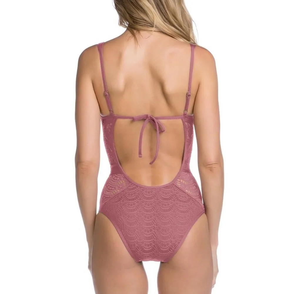 Becca Color Play Deep V Neck One Piece Swimsuit - Image 2