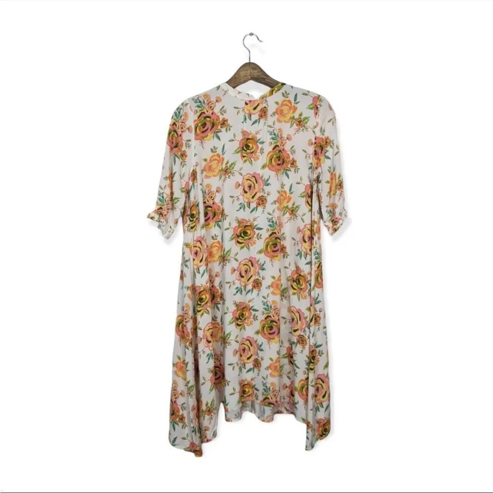 Matilda jane white and pink floral Flowy dress small - Image 3