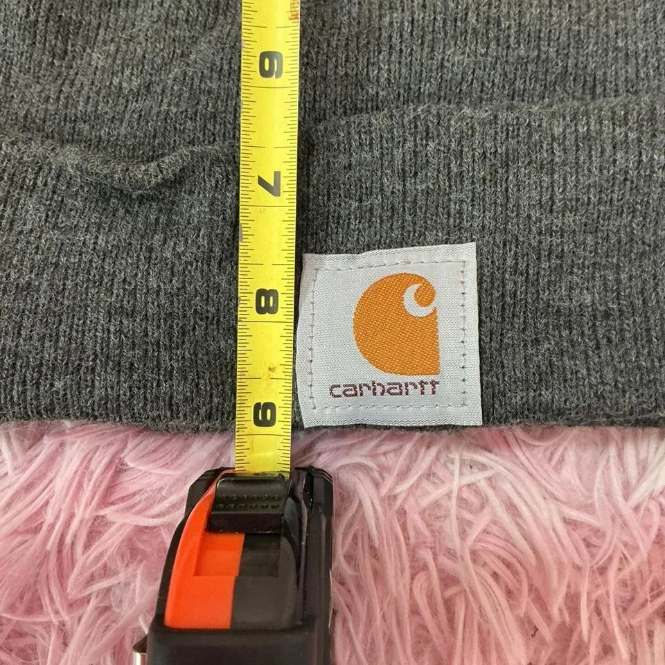Carhartt Beanie Hat Knit Cap Warm Winter Cuffed Hat‎ Gray - Image 4
