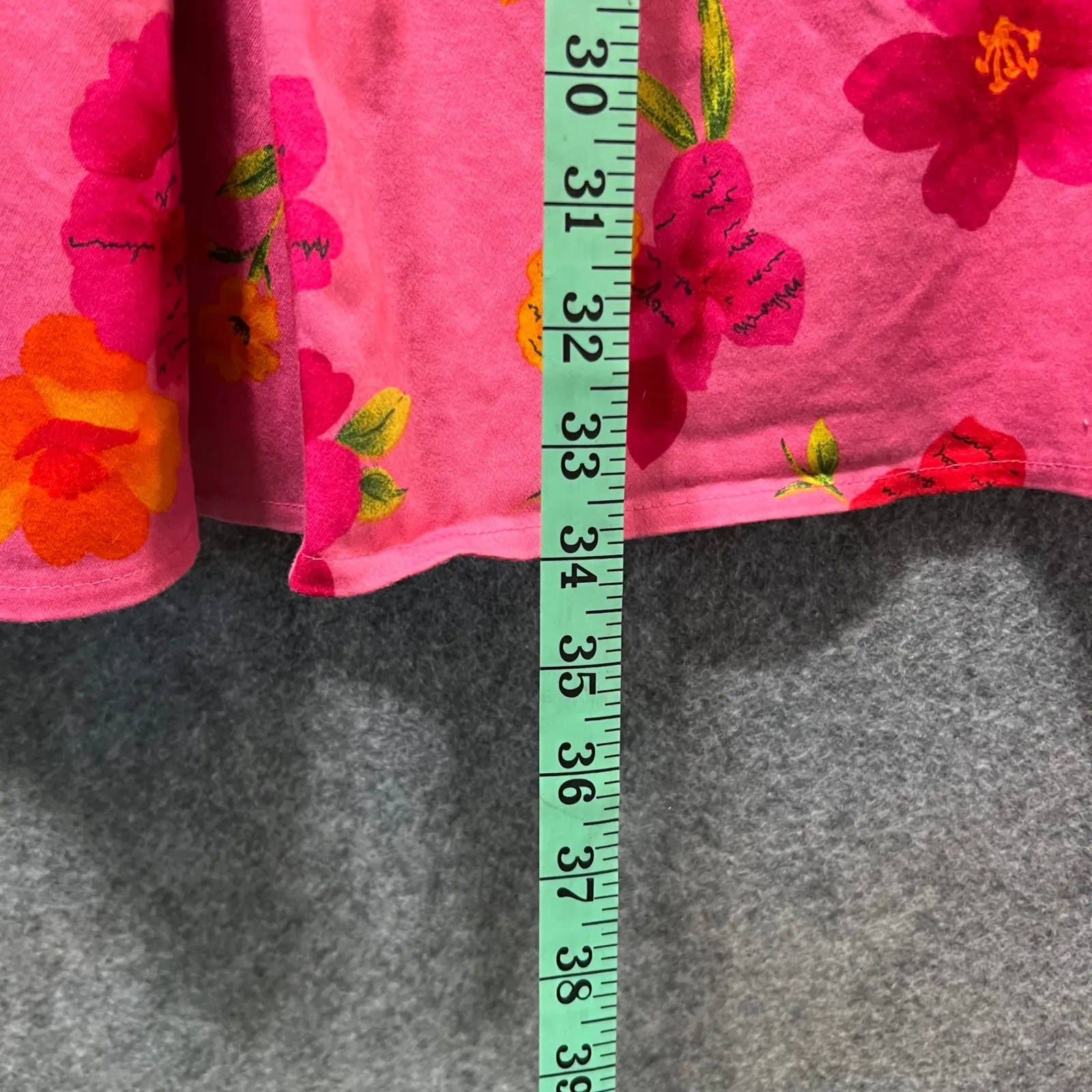 Vintage Y2K Sag Harbor Pink Floral Sleeveless Dress Women's L Petite Fitted 90s‎ - Image 5