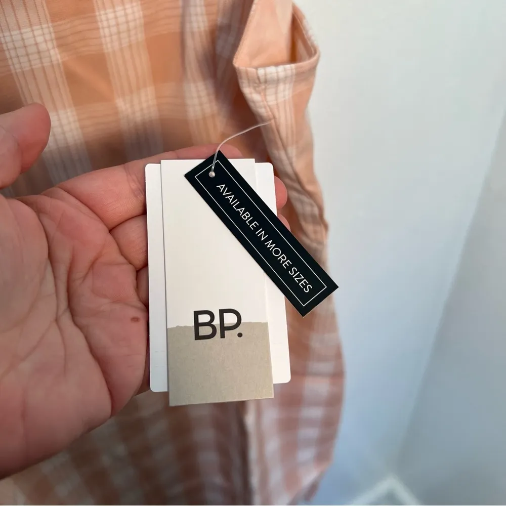 BP Square Neck Sundress Coral White Gingham - Image 10