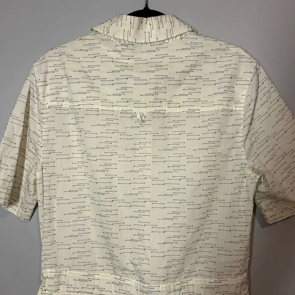 34N 118W Anthropologie Giana Utility Romper cream‎ size M NEW - Image 9