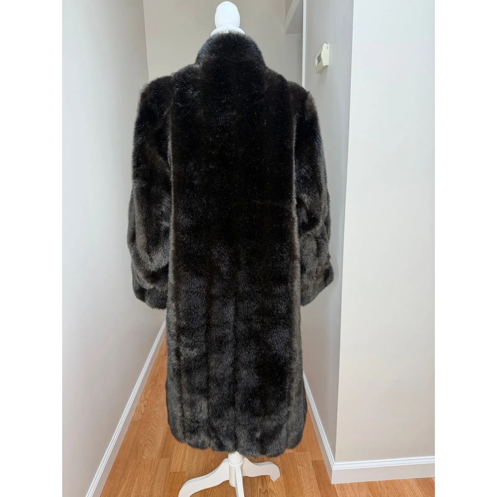 Dubrowsky Perlbinder Fur Coat Womens Size 8 Brown Genuine Luxury Vintage Winter Size M - Image 7