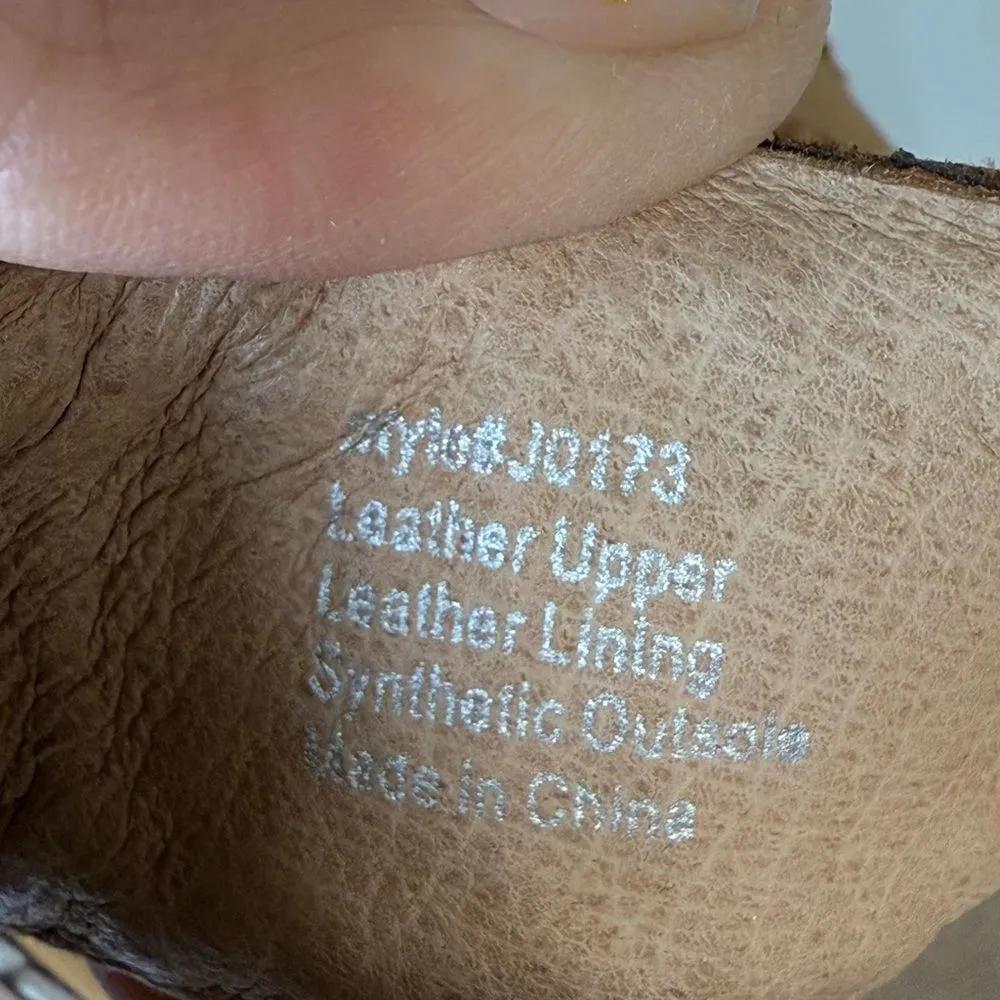 Madewell The Angie Tan Leather Block Heel Sandals Women’s Size 7 GUC - Image 6