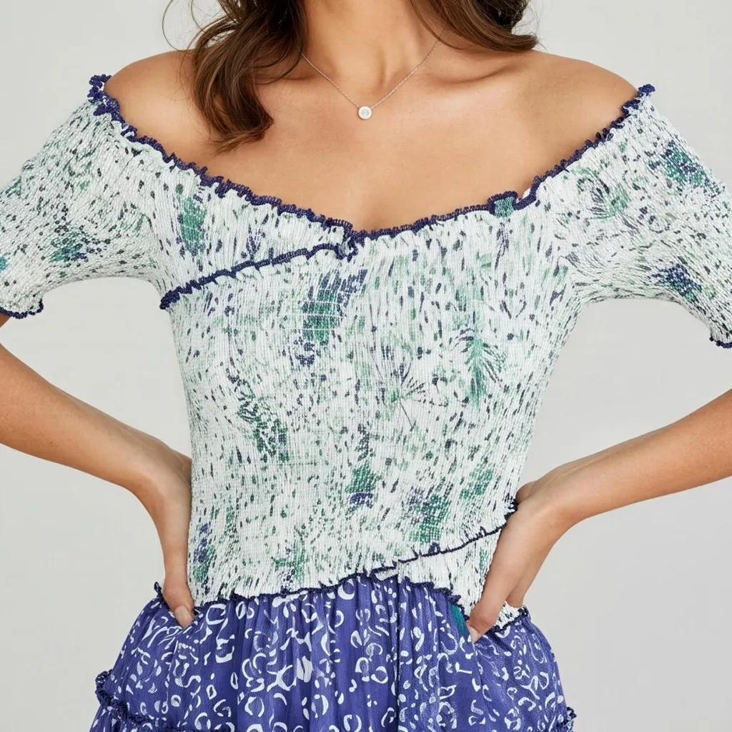 POUPETTE ST BARTH Soledad Mini Dress, Blue St Tropez, Small - Image 3