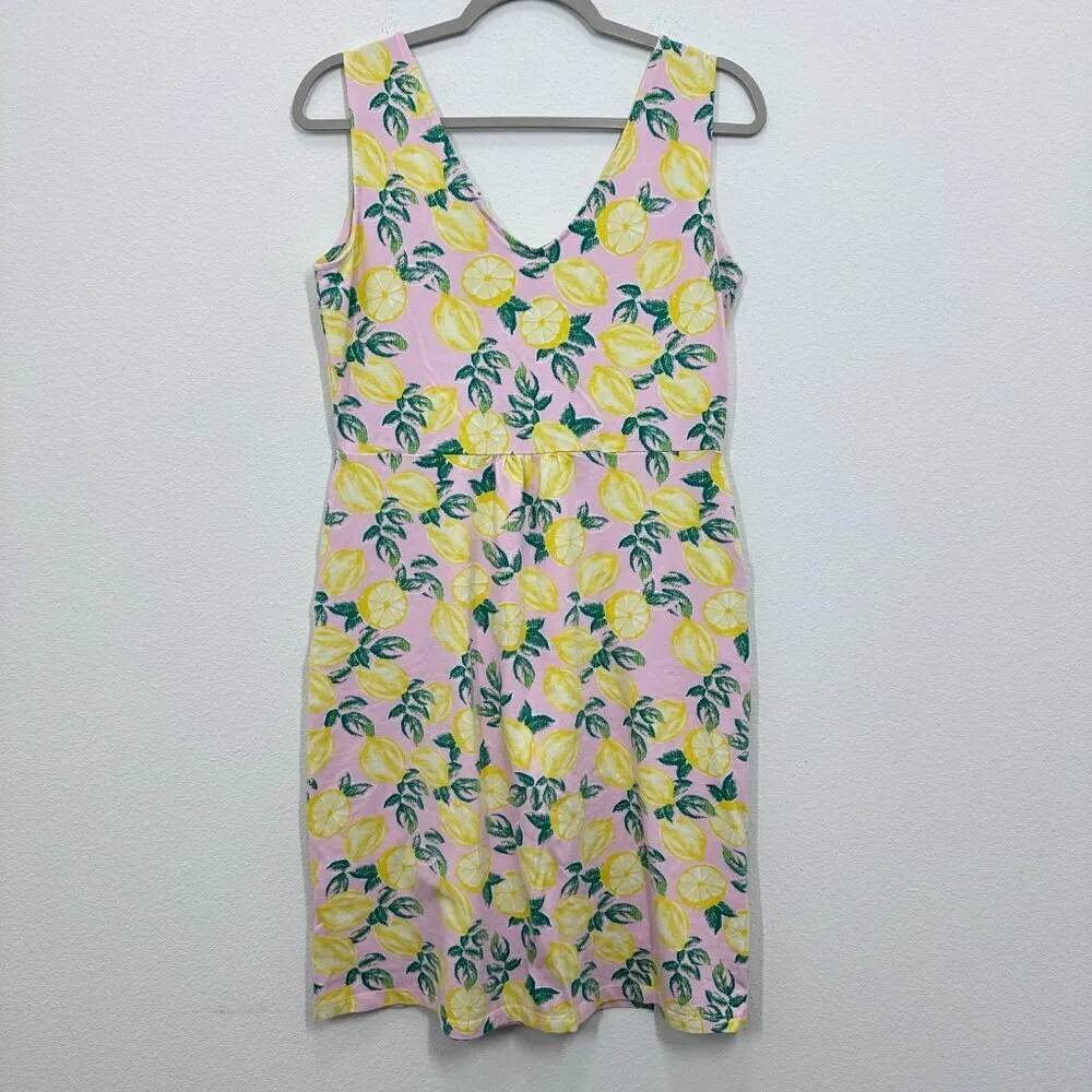 C&C California Lemon Pink Tank Dress Women's Size Large Casual Summer Vacation‎ - Image 2