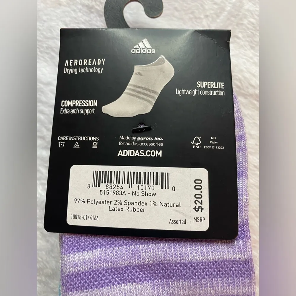 Women’s Superlite Sz 5-10 No-Show 6 Pairs Various Color Socks NWT $20. - Image 5