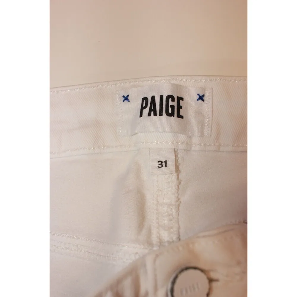 Paige Womens Jeans White Margot Skinny Denim High Rise Ankle Light Wash Size 31 - Image 4