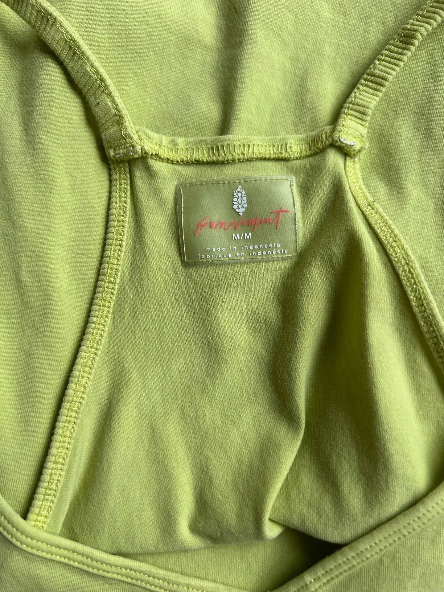 Free People Movement Lime Green Hot Shot Spaghetti Strap Relaxed Fit Romper - Image 9