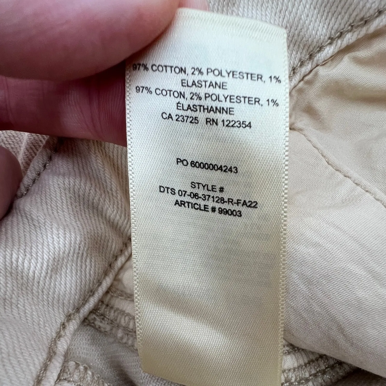 Aritzia Wilfred Free Women 4 Modern Cargo High Rise Cotton Twill Pants Cream Y2K - Image 10